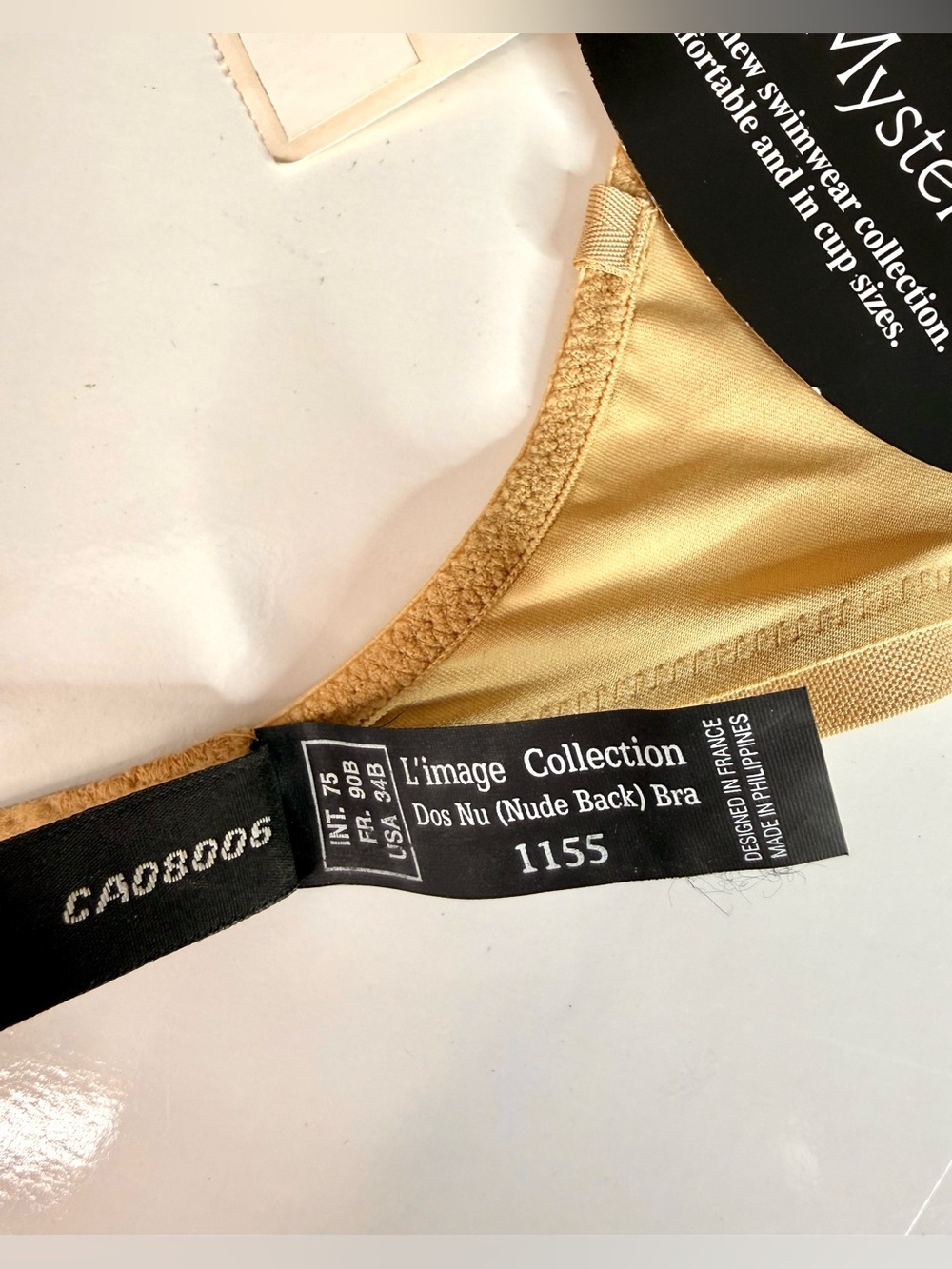 NWT LE MYSTERE ‘DOS NU’ 34B Style 1155 Nude Adjustable Convertible Straps Bra - Picture 10 of 12